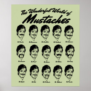 Wonderful World of Mustaches Poster