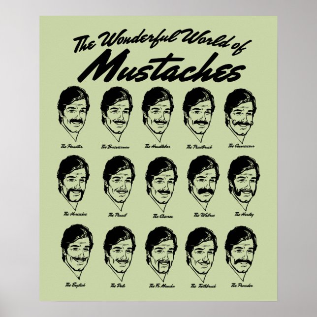 Wonderful World of Mustaches Poster (Front)