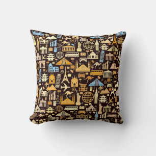 Wonderful World Throw Pillow