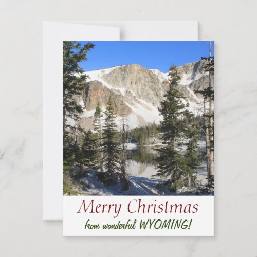 Wonderful Wyoming Landscape Merry Christmas Holiday Card