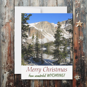 Wonderful Wyoming Landscape Merry Christmas Holiday Card