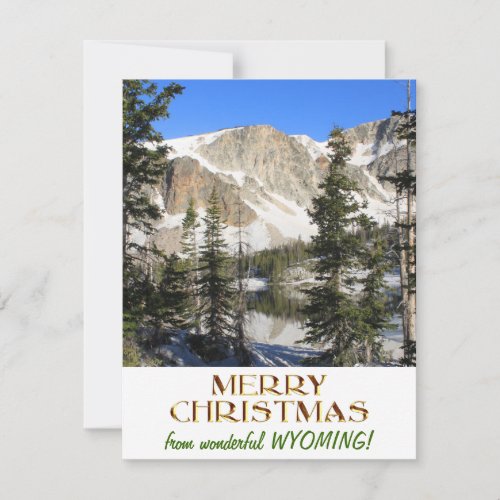 Wonderful Wyoming Merry Christmas Holiday Card