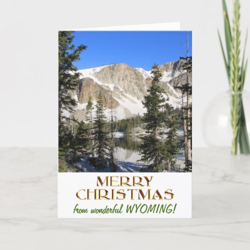 Wonderful Wyoming Merry Christmas Holiday Card