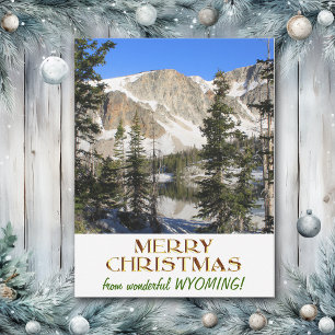 Wonderful Wyoming Merry Christmas Holiday Card