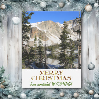 Wonderful Wyoming Merry Christmas Holiday Card