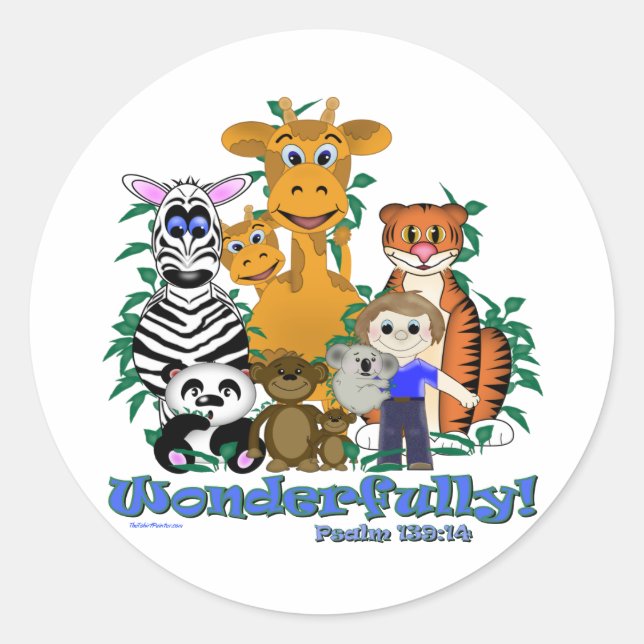 Wonderfully Made Classic Round Sticker (Front)