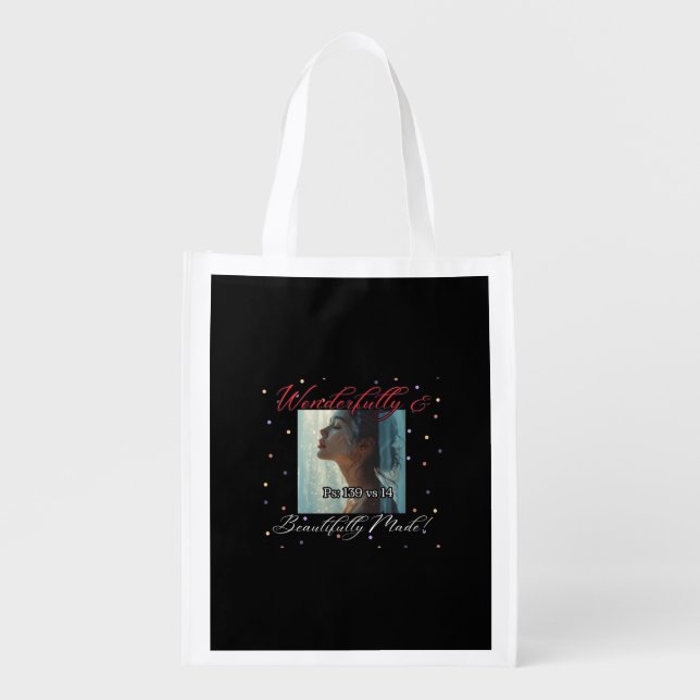 Wonderfully Made  Multi-Colour Grocery bag (Front)