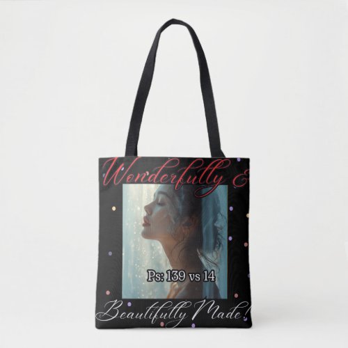 Wonderfully Made Multi-Colour Polka Dot Tote Bag