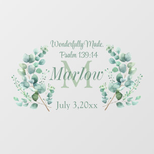 Wonderfully Made Name Decal – Gender Neutral