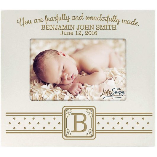 Wonderfully Made Newborn's Ivory Photo Frame (Front)