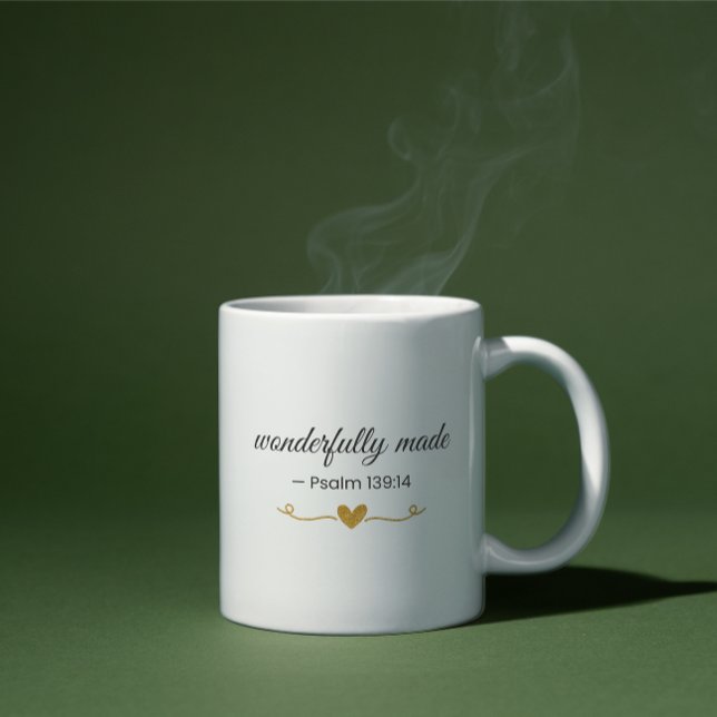 Wonderfully Made – Psalm 139:14 Mug (Creator Uploaded)