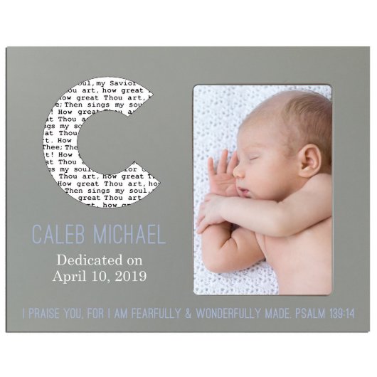 Wonderfully Made Scripture Gray Picture Frame (Front)