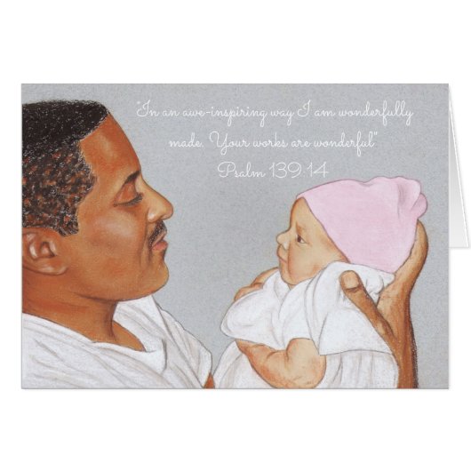 Wonderfully Made~Scripture~Newborn & Dad Cards (Front Horizontal)