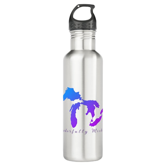 Wonderfully Michigan Water Tumbler Stainless Steel Water Bottle (Front)