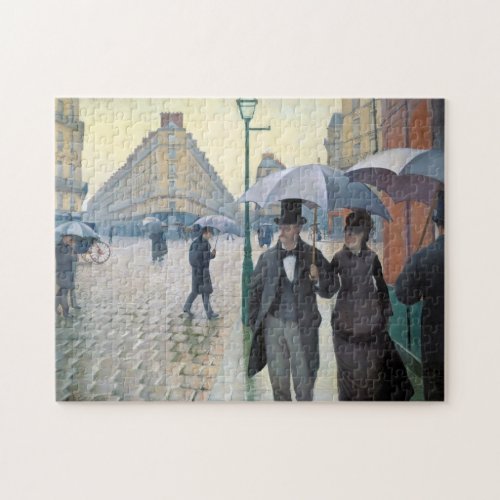 Wonderfully realistic painting Rainy day in Paris Jigsaw Puzzle