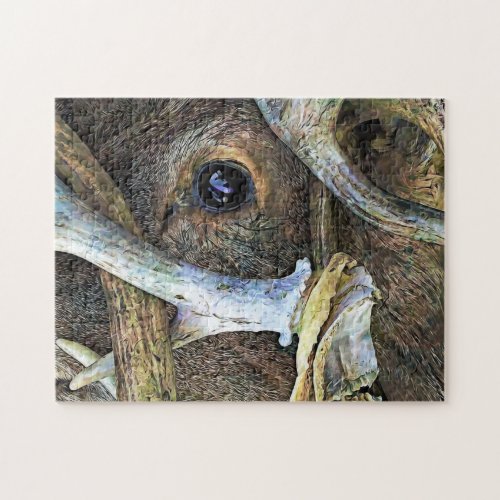 Wonderfully Weird Deer Antlers Art Jigsaw Puzzle