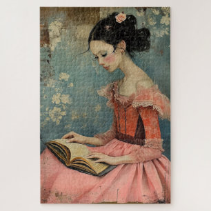 Wonderfully Weird Vintage Girl Difficult  Jigsaw Puzzle