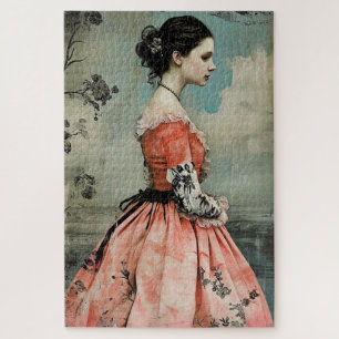 Wonderfully Weird Vintage Girl Difficult  Jigsaw Puzzle