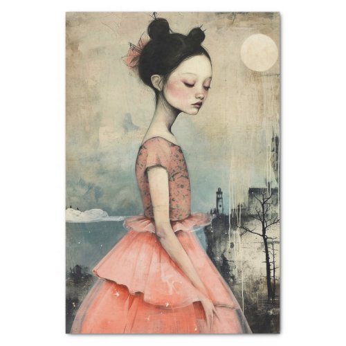 Wonderfully Weird Vintage Girl Tissue Paper