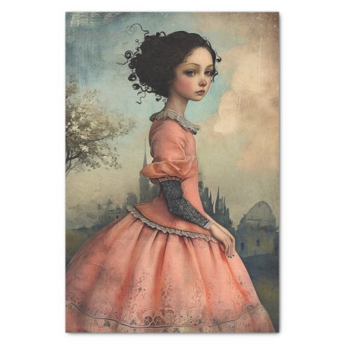 Wonderfully Weird Vintage Girl Tissue Paper