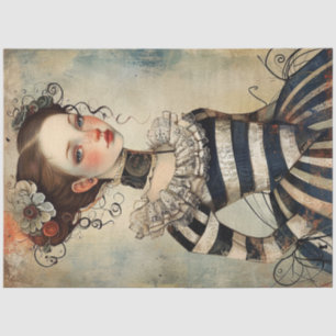 Wonderfully Weird Vintage Girl Tissue Paper