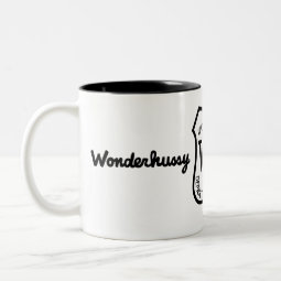 Wonderhussy Adventures B&W Desert Badge Two-Tone Coffee Mug | Zazzle
