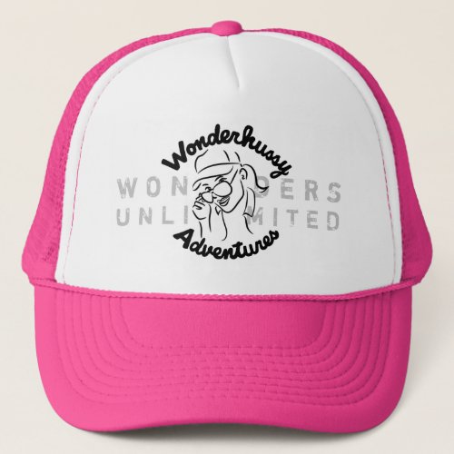 Wonderhussy Adventures Portrait Logo Trucker Hat