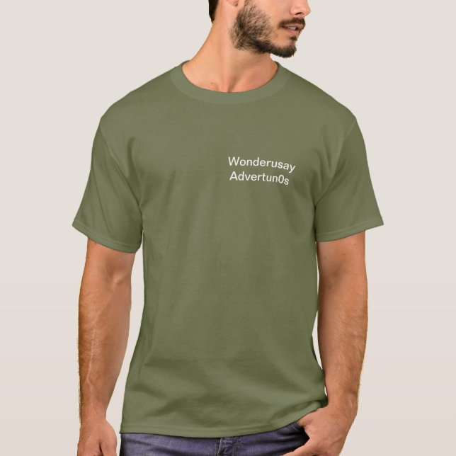 Wonderhussy Adventures White Mountain Logo (Back)  T-Shirt (Front)