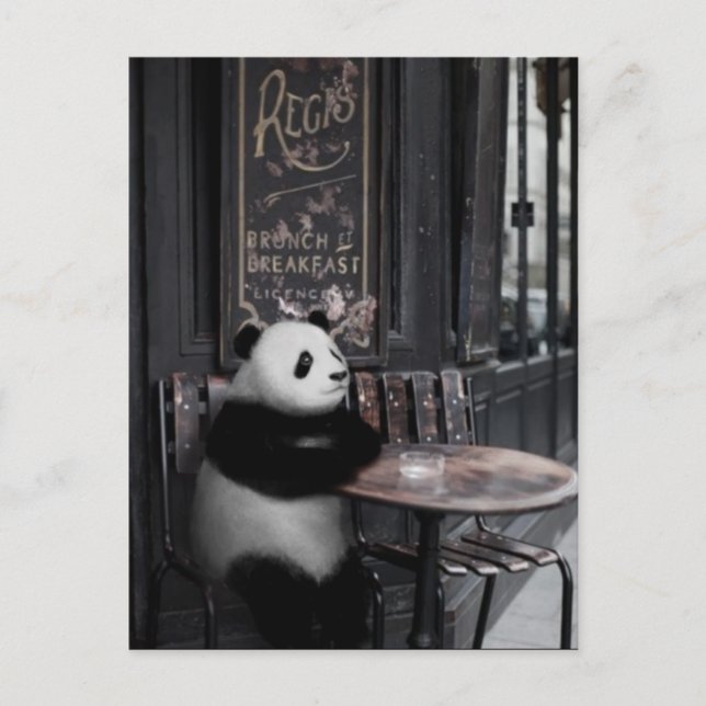 Wondering at a cafe postcard (Front)