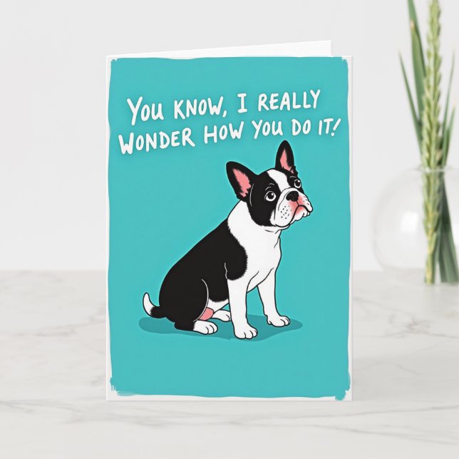 Wondering Dog Mothers Day Card (Front)