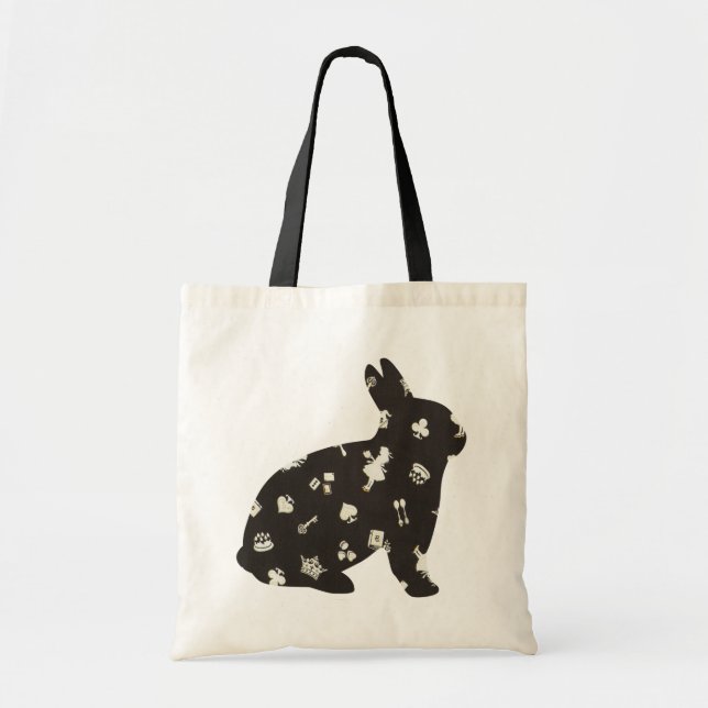 Wonderland 1 Rabbit Tote Bag (Front)