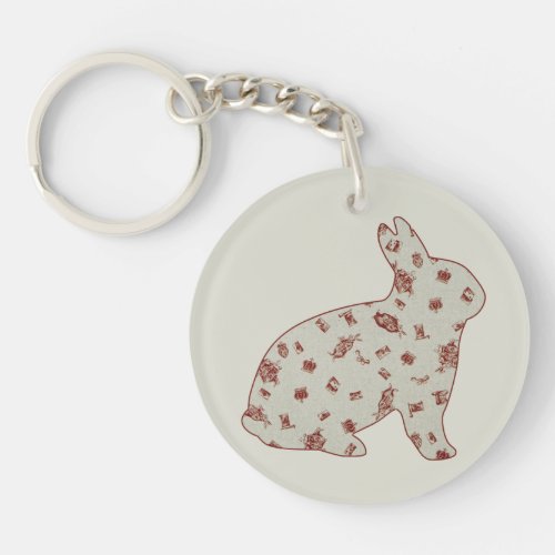 Wonderland 2 Rabbit Keychain