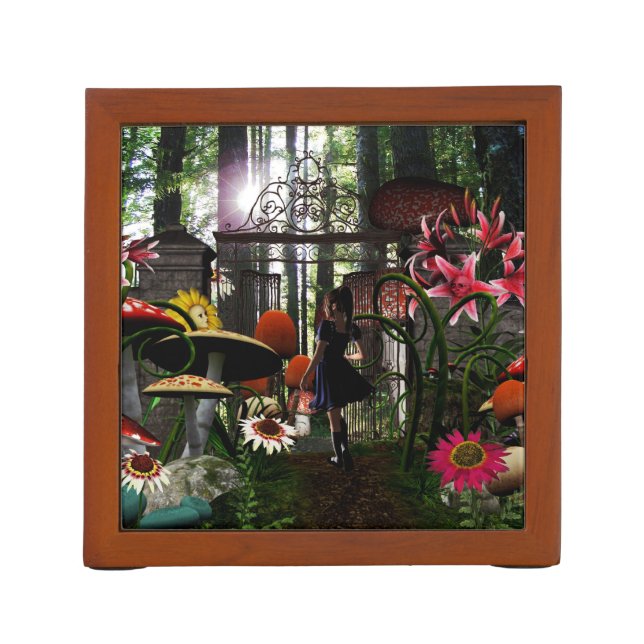 Wonderland Alice desk organizer (Back)