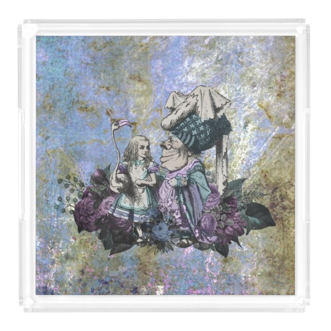 Wonderland Alice, Flamingo and Duchess Acrylic Tray (Front)