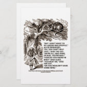 Wonderland Alice Go Among Mad People Quote (Front/Back)
