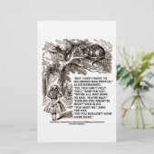 Wonderland Alice Go Among Mad People Quote (Standing Front)