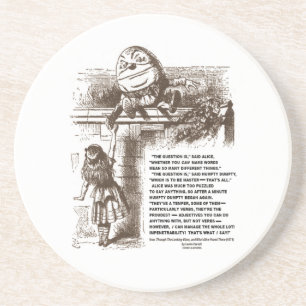 Wonderland Alice Humpty Dumpty Conversation Quote Drink Coaster