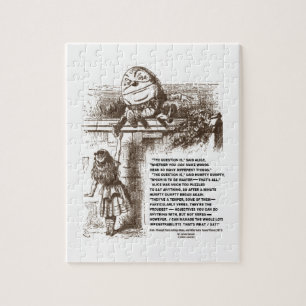 Wonderland Alice Humpty Dumpty Conversation Quote Jigsaw Puzzle