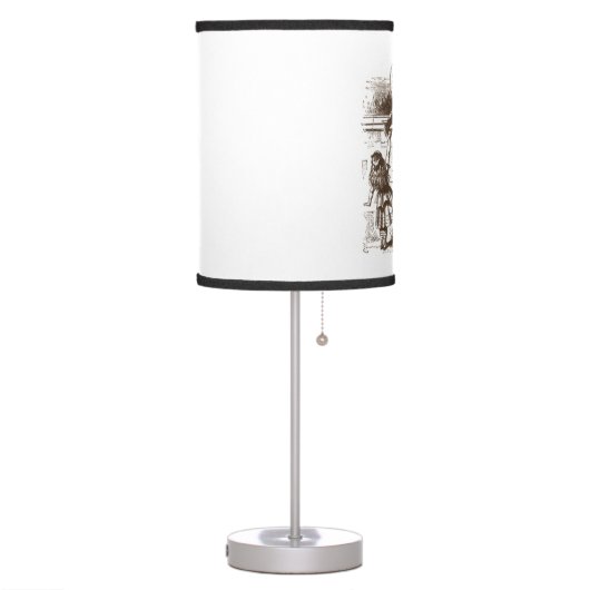 Wonderland Alice Humpty Dumpty Conversation Quote Table Lamp (Left)
