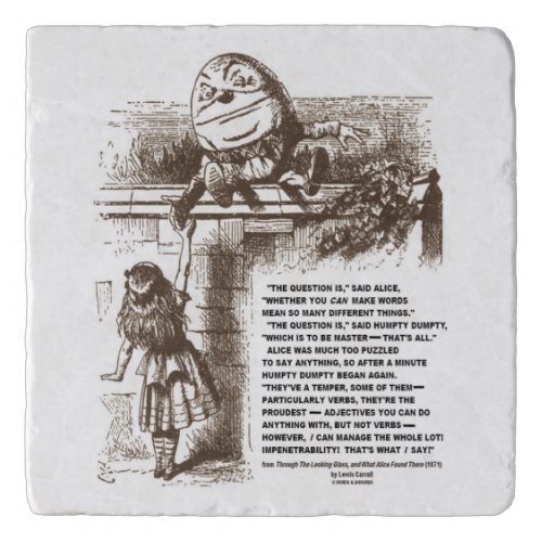 Wonderland Alice Humpty Dumpty Conversation Quote Trivet