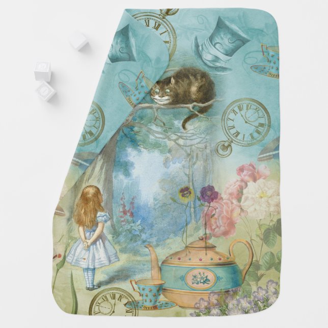 Wonderland - Alice In Wonderland Baby Blanket (In Situ)