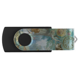 Wonderland - Alice In Wonderland Collage Flash Drive