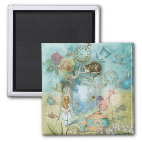 Wonderland _ Alice In Wonderland Collage Magnet