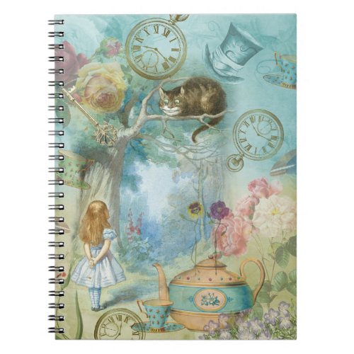 Wonderland _ Alice In Wonderland Collage Notebook