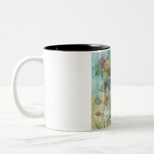 Wonderland _ Alice In Wonderland Collage Two_Tone Coffee Mug