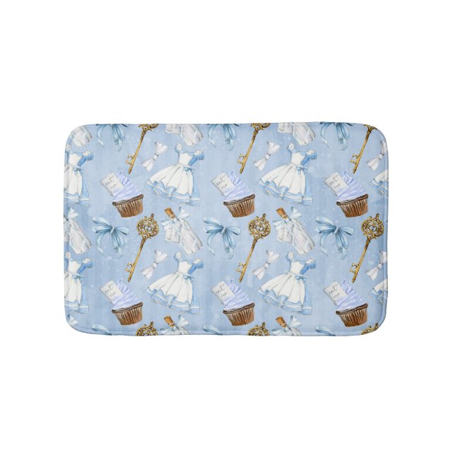 Wonderland Alice Pattern Bath Mat (Front)