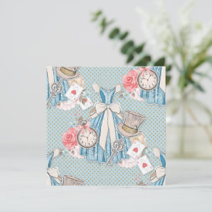 Wonderland Alice Pattern  Invitation
