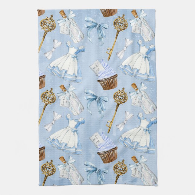 Wonderland Alice Pattern Towel (Vertical)