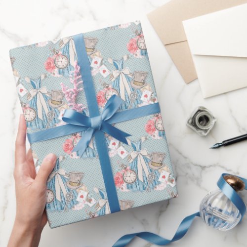 Wonderland Alice Pattern  Wrapping Paper