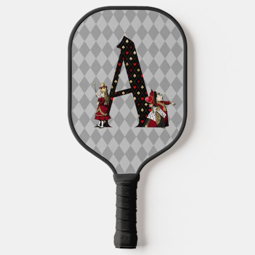 Wonderland Alice  Queen of Hearts Letter A   Pickleball Paddle